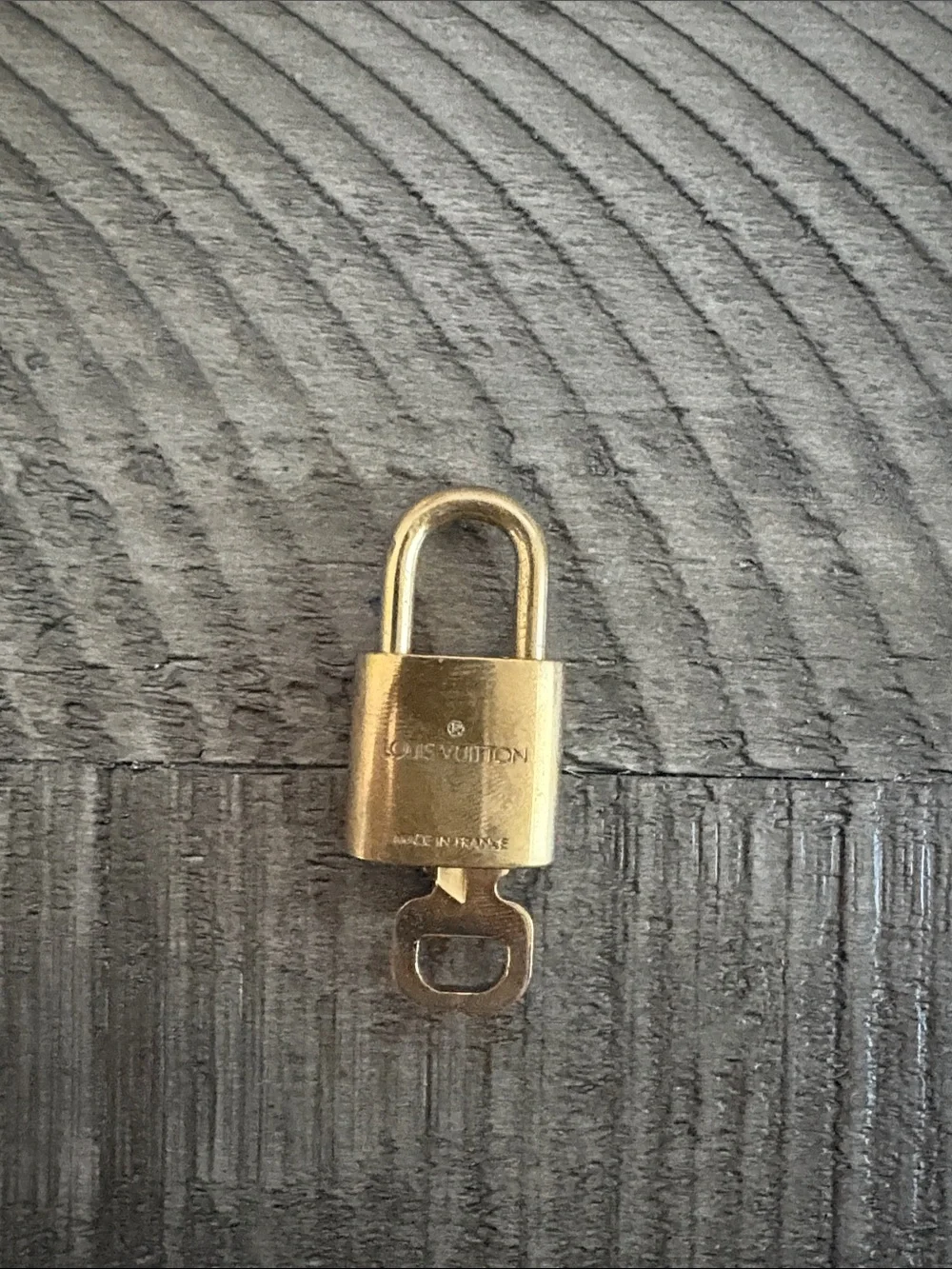 Louis Vuitton Gold-tone Padlock and Key Set 309